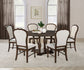 Landon 7-piece 60-inch Round Dining Table Set Rich Brown