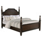 Andover 63-inch Four Poster Eastern King Bed Dark Oak