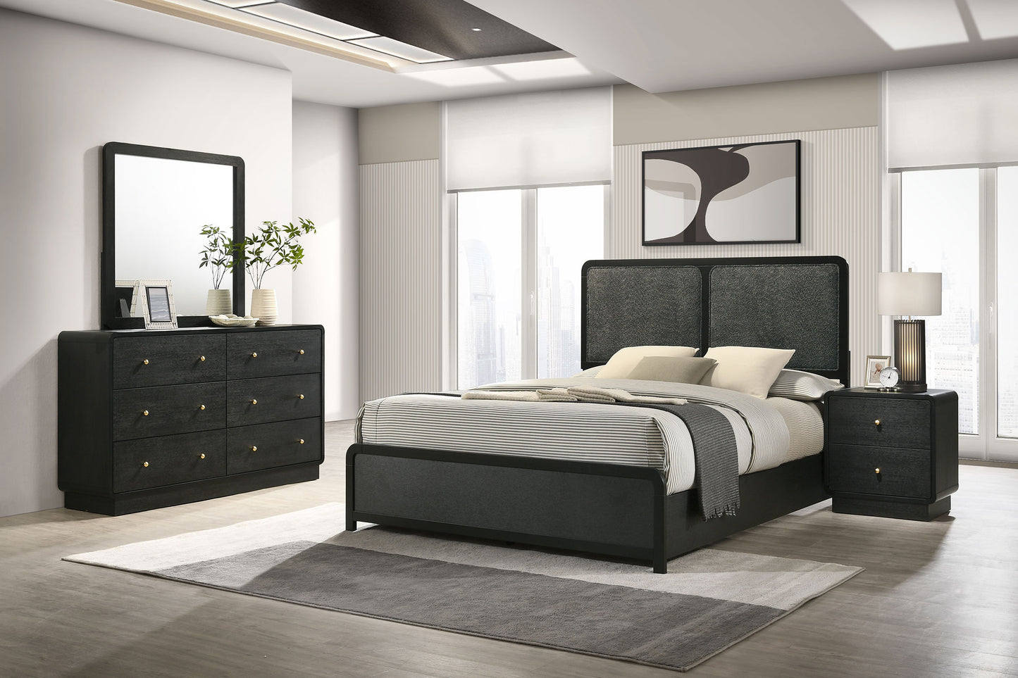 Cavelle 4-piece Queen Bedroom Set Black