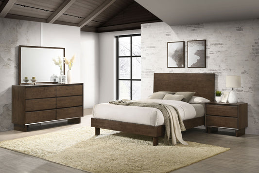 Glenwood 4-piece Queen Bedroom Set Warm Brown