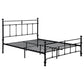 Novak 48-inch Metal Full Open Frame Bed Matte Black