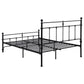 Novak 48-inch Metal Full Open Frame Bed Matte Black