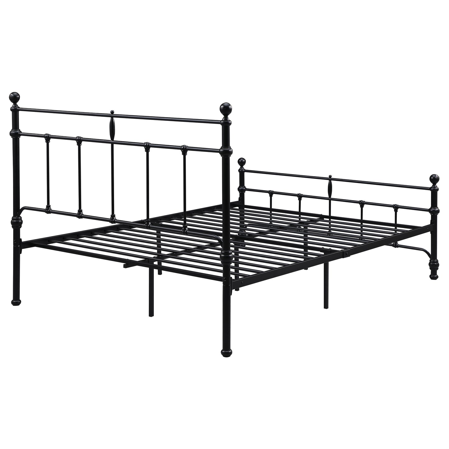 Novak 48-inch Metal Queen Open Frame Bed Matte Black