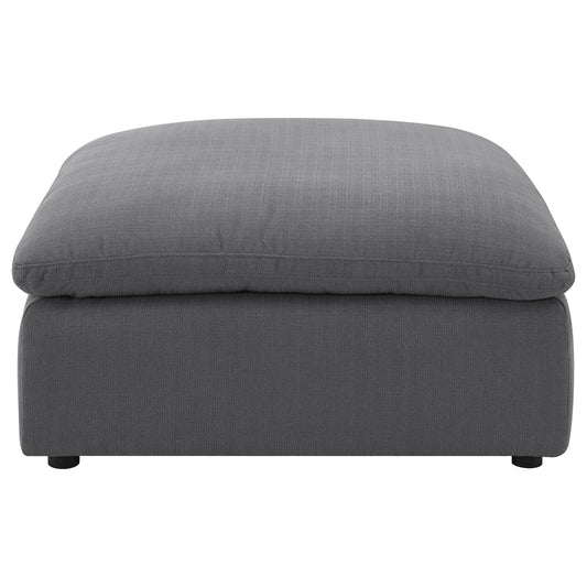 Hobson Square Upholstered Ottoman Charcoal