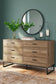 Deanlow Twin Platform Panel Bed with Dresser and Nightstand