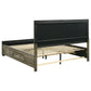 Kauffman Wood California King Storage Panel Bed Washed Taupe