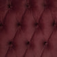 Devon 57-inch Upholstered Full Panel Bed Wine Red