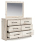 Lawroy King Panel Storage Bed with Mirrored Dresser and Nightstand