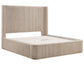 Henry Reeded King Bed, Tan Finish