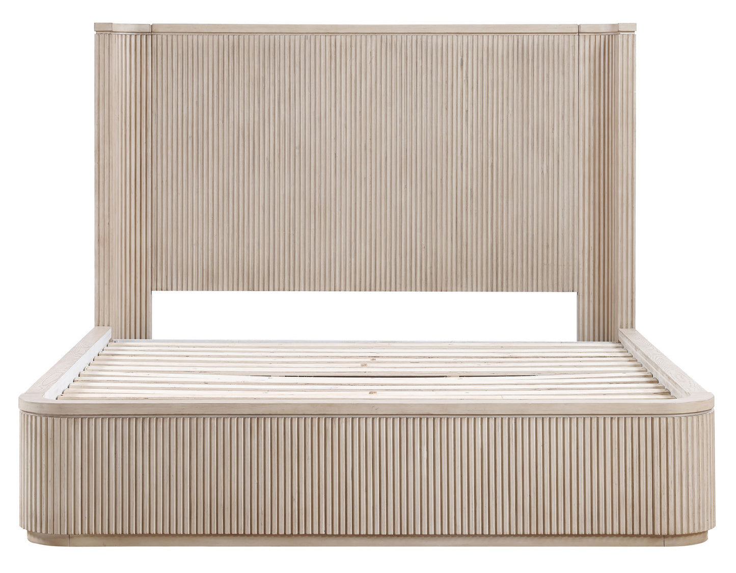 Henry Reeded King Bed, Tan Finish