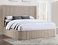 Henry Reeded King Bed, Tan Finish