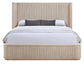 Henry Reeded Queen Bed, Tan Finish