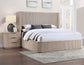 Henry Reeded Queen Bed, Tan Finish