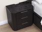 Henry Reeded 3-Drawer Nightstand with USB & Electric Outlets, Espresso Finish