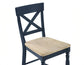 Darcy Solid Wood 24" Counter Stool, Midnight Blue and Natural Finish