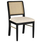 Arini Rattan Cane Dining Side Chair Black (Set of 2)