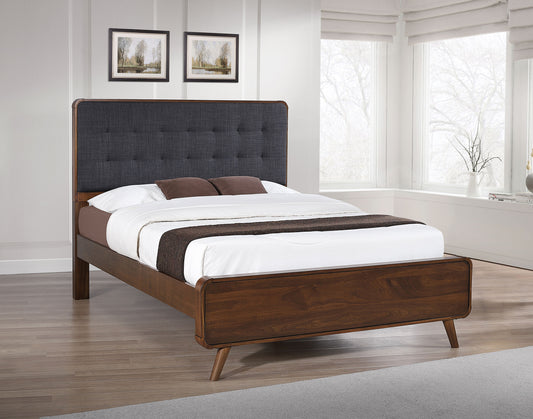 Robyn Wood Full Platform Bed Dark Walnut