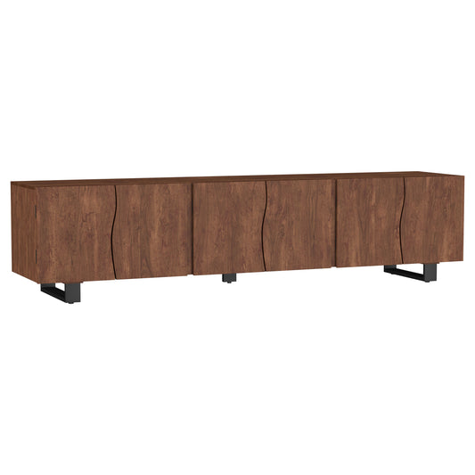 Trask 86-inch Wood TV Stand Media Console Mango Brown