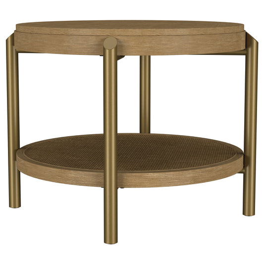 Arini 3-piece Round Coffee and End Table Set Sand Wash