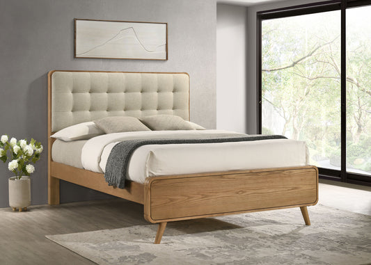 Robyn Wood California King Platform Bed Light Ash