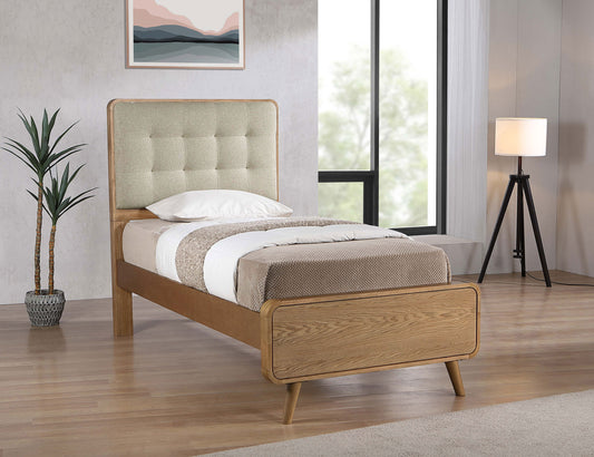 Robyn Wood Twin Platform Bed Light Ash