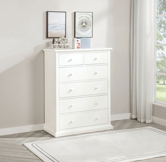 Sumerlin 6-drawer Bedroom Chest of Drawers White