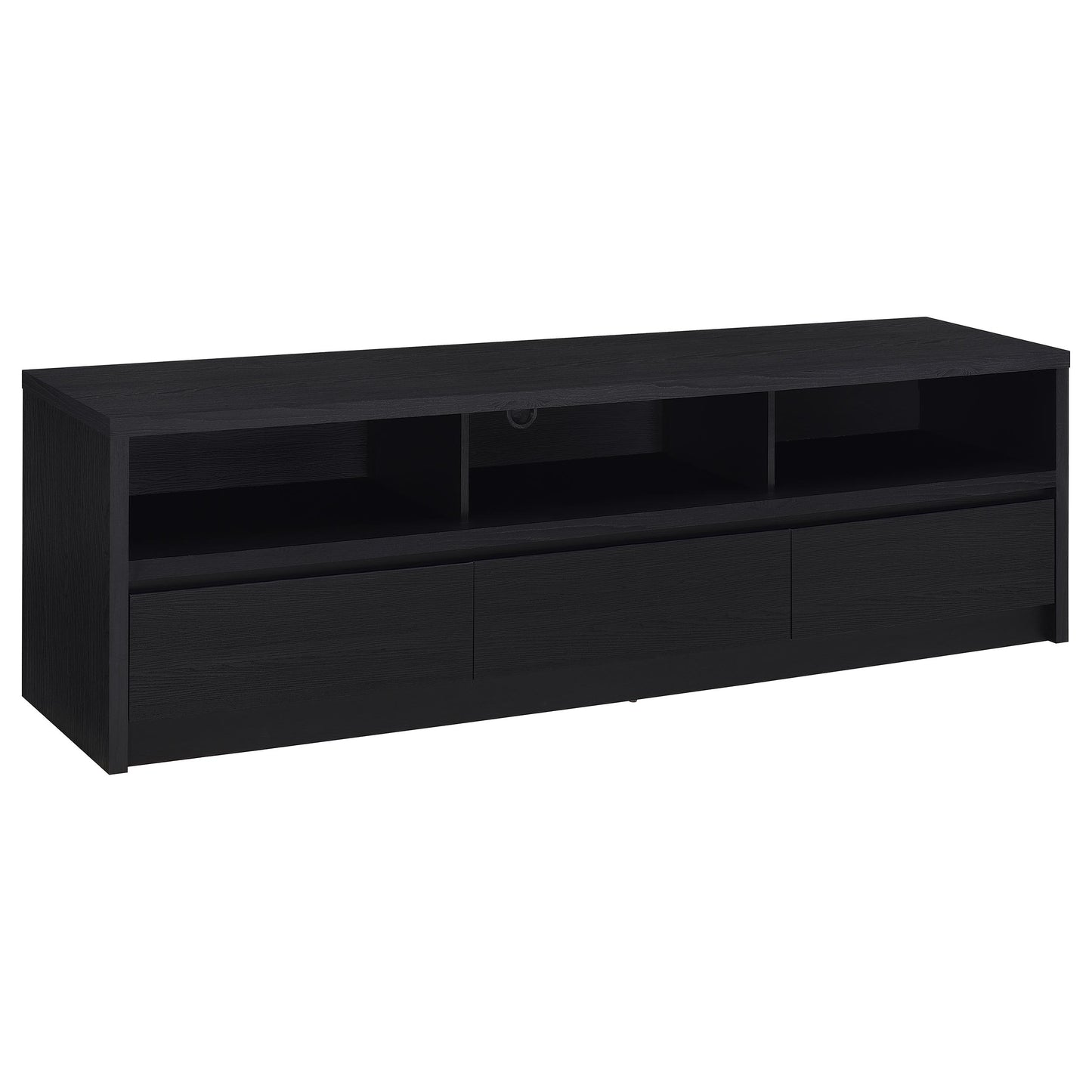 Rutland 78-inch 3-drawer TV Stand Media Console Black