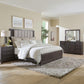 Modern Edge - King Uph Bed, Dresser & Mirror, Night Stand