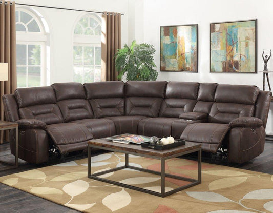 Aria RAF Loveseat, Saddle Brown, 1 Pwr-Pwr Recliner