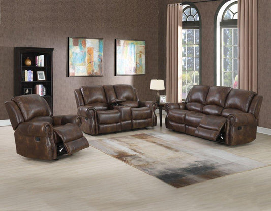 Navarro 3-Piece Manual Motion Set (Sofa, Console Loveseat and Recliner)