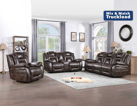 Oportuna 3-Piece Dual-Power Reclining Set (Sofa, Loveseat & Chair)