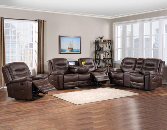 Stetson 3-Piece Manual Motion Set (Sofa, Loveseat & Recliner)