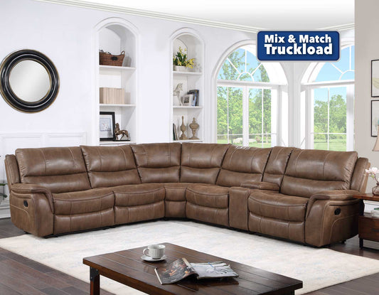 Lehi 6-Piece Manual Reclining Sectional