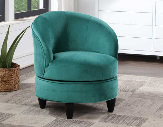 Sophia Swivel Accent Chair, Green Velvet