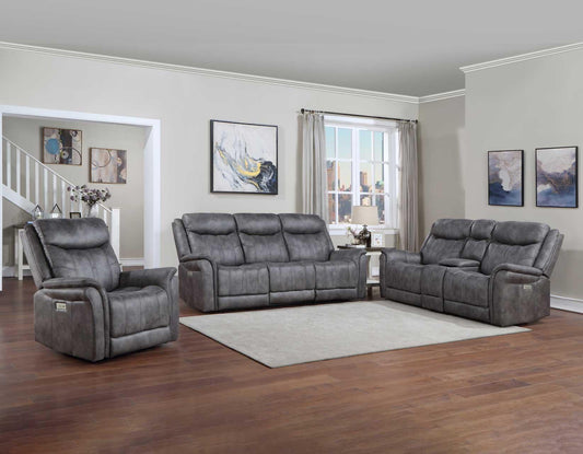 Morrison 3-Piece Dual-Power Reclining Set, Stone