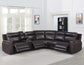 Doncella Faux-Leather Sectional Armless Recliner