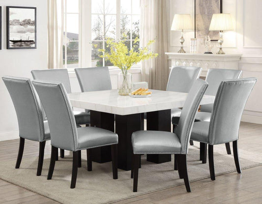 Camila Square Marble Top Dining(Mix or Match Chairs)