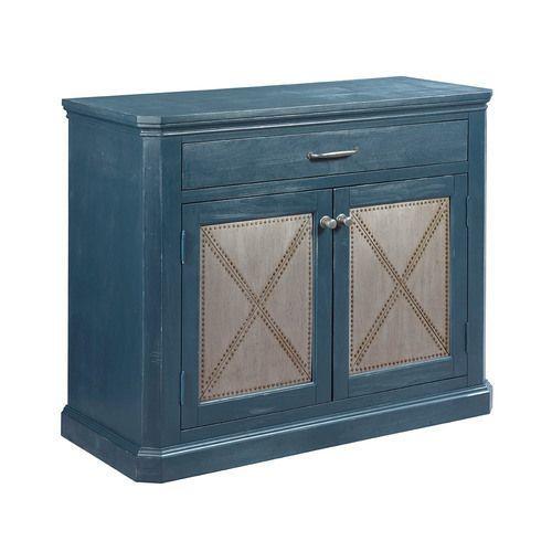 Hidden Treasures Metal Rivet Door Cabinet