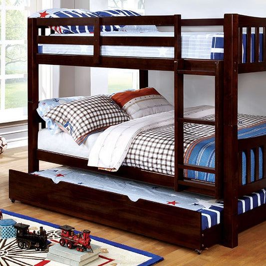 Cameron-Full/Full Bunk Bed, Dark Walnut