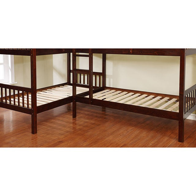 Marquette-L-shaped Quadruple Twin Bunk Bed