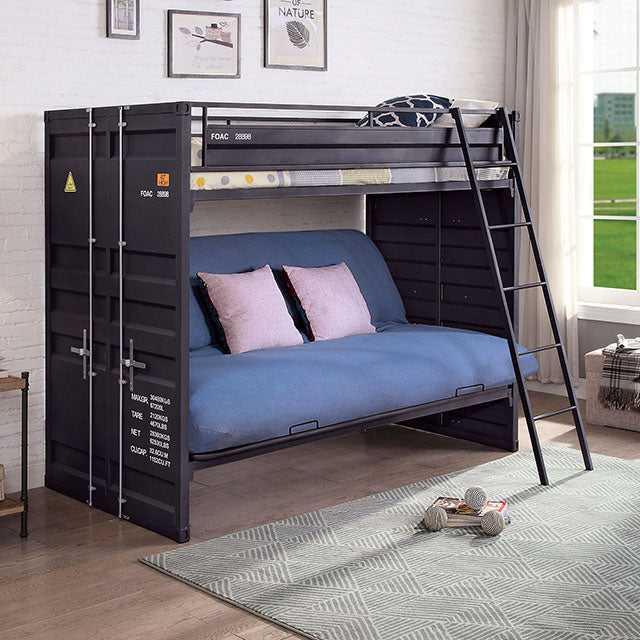 Lafray-Twin Bunk w/ Futon Base