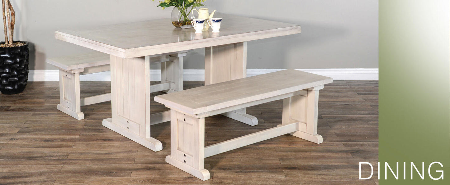 Bayside Long Bench & Corner Back, Wood Seat