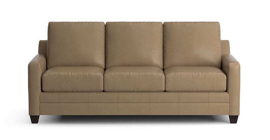 Carolina Leather Thin Track Arm Sofa