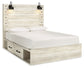 Cambeck  Panel Bed With 4 Storage Drawers