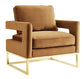 Avery Cognac Velvet Chair