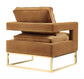 Avery Cognac Velvet Chair