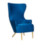 Julia Navy Velvet Wingback Chair by Inspire Me! Home Decor