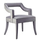 Tiffany Grey Velvet Chair