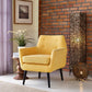 Clyde Mustard Yellow Linen Chair