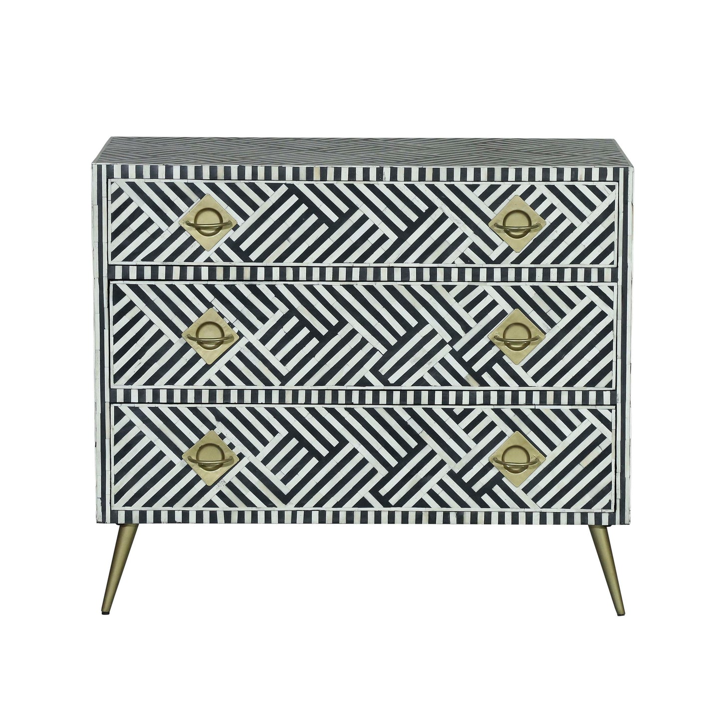 Kadiri Black and White Bone Inlay Dresser